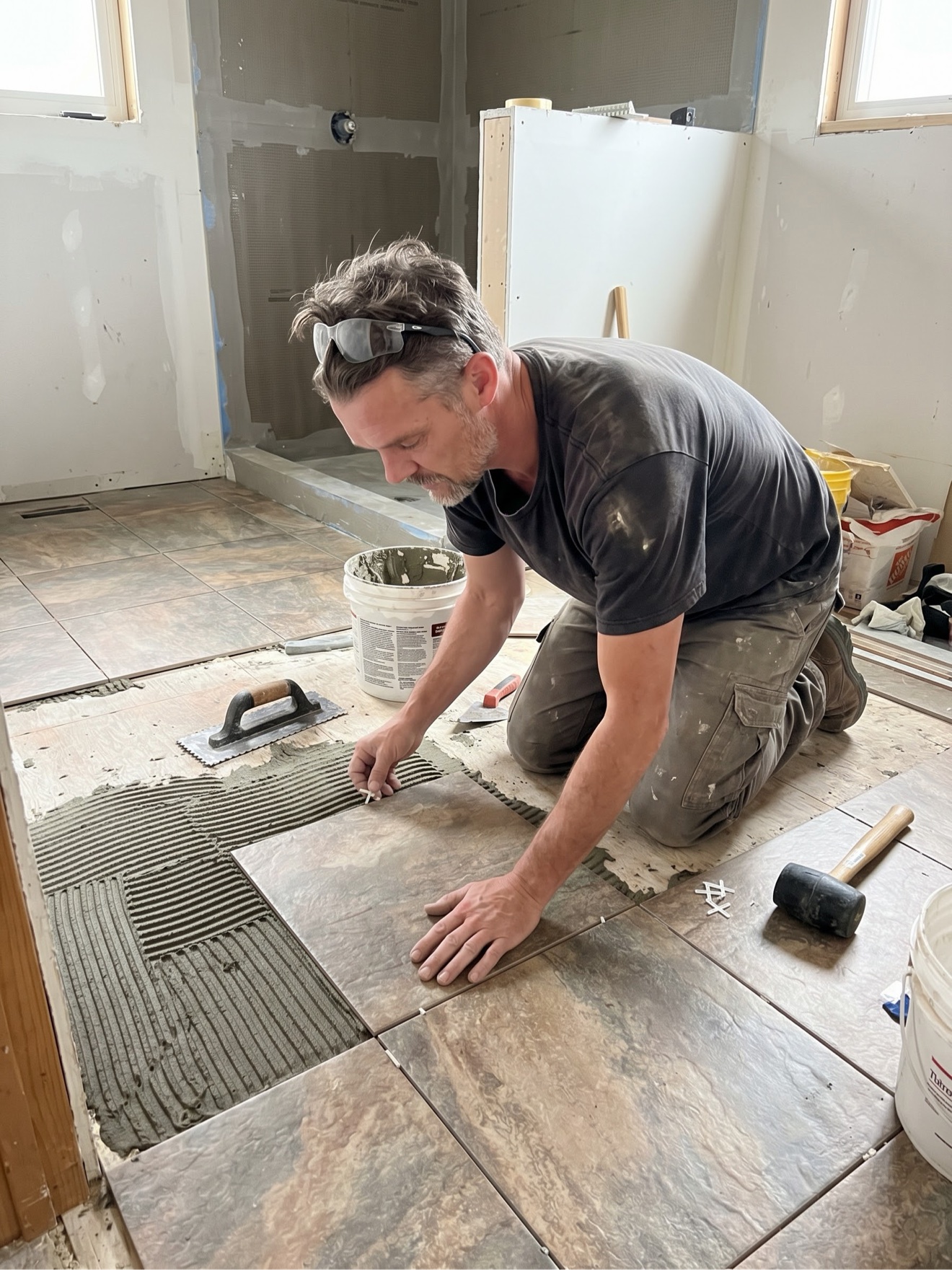 Flooring installation in progress, Colorado Springs